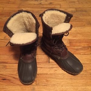 Original LL Bean boot with shearling 7M